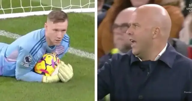 Arne Slot uses his fingers to count seconds, calling out Leno’s time-wasting during Fulham draw.