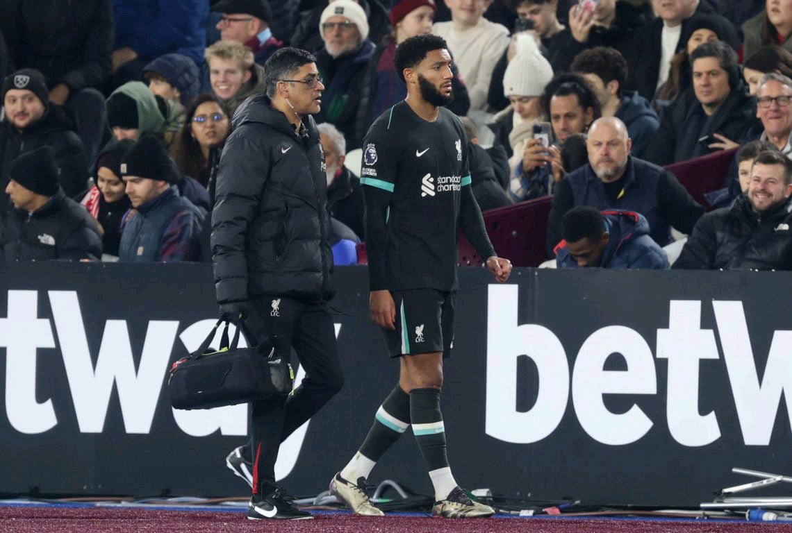 Liverpool defender Joe Gomez spoke to reporters following his substitution due to an injury during the match against West Ham.