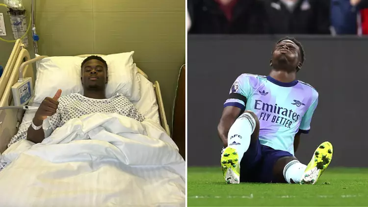 Bukayo Saka addresses Arsenal injury setback with a message to fans.