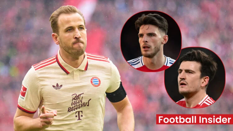 Declan Rice and Harry Maguire respond to Harry Kane’s surprising party post.